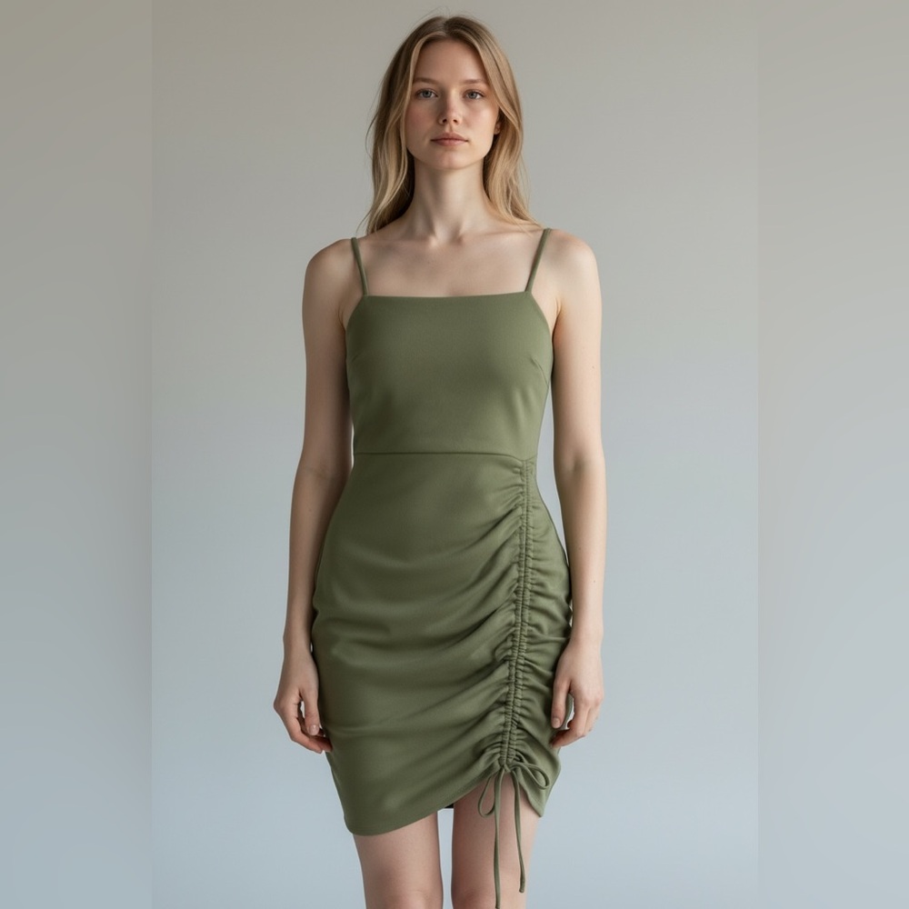 Windsor Olive Green Midi Dress